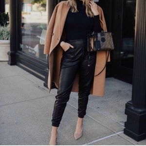 Spanx faux leather jogger pants L